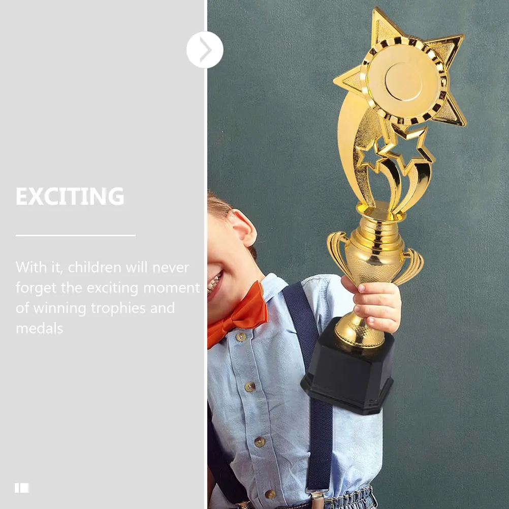 

1Pc Pentacle Awards Trophy Children Sports Competition Gift Pentagram Shaped Playing Design Bright Color