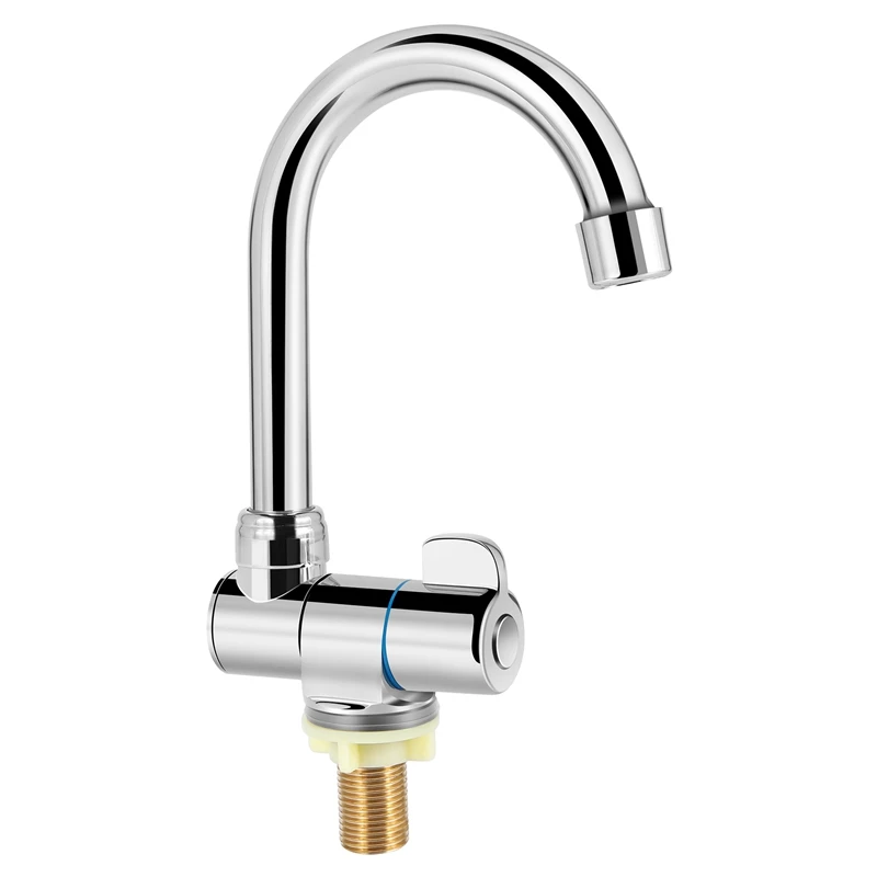 

NEW-Rotation Copper Basin Faucet Cold Deck Kitchen Folding Caravan Bathroom Tap For Marine Boat Deck Camper