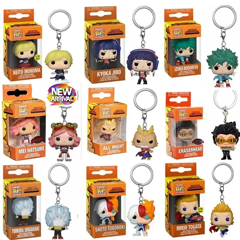 Funko POP Pocket Pop Keychain My Hero Academia Hatsume Shigaraki Deku Bakugo Mirio Togata Dabi Midoriya Kyoka Jiro Model Toys