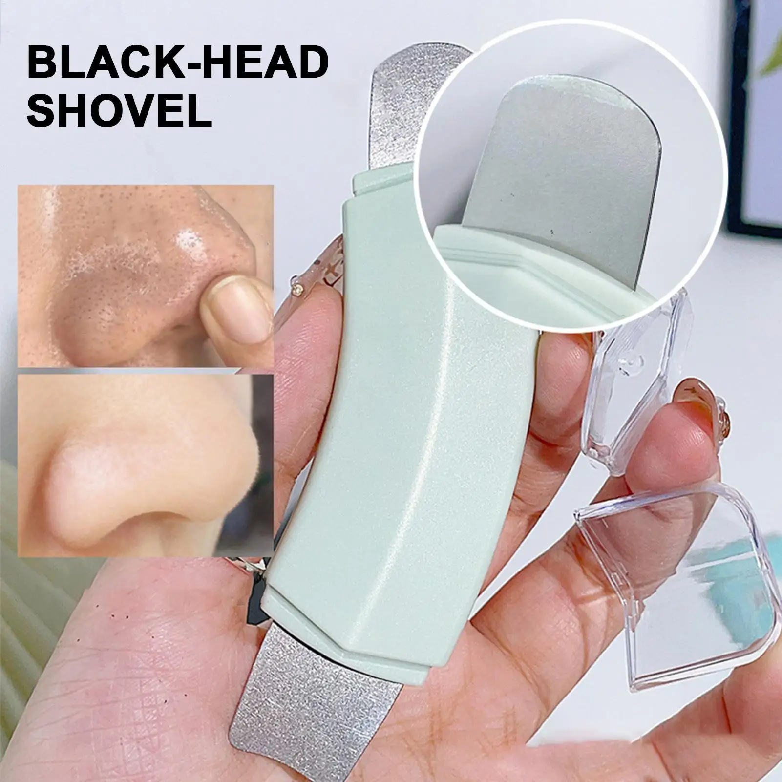 مكشطة تنظيف الوجه، مجرفة التنظيف العميق للأنف، أداة مريحة لتنظيف عميق للوجه