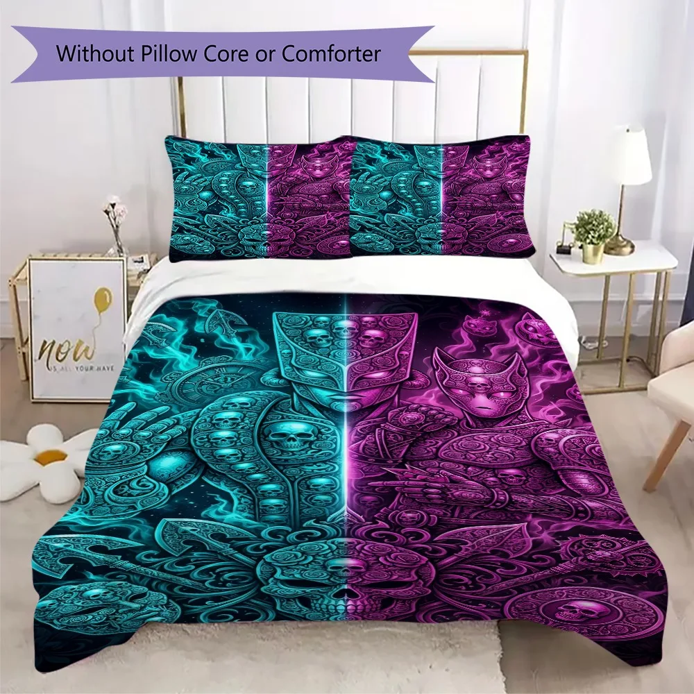 Stylish JOJO Bizarre Adventure Pillowcase & Duvet Cover Set Anime Bedding for Bedroom Decoration Perfect Gift for Fans.-Xin