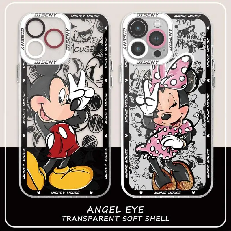 Disney Mickey Minnie Mouse etui na telefon Honor X8a X8 4G X9a 5G 90 Lite X8 przezroczysty miękki etui