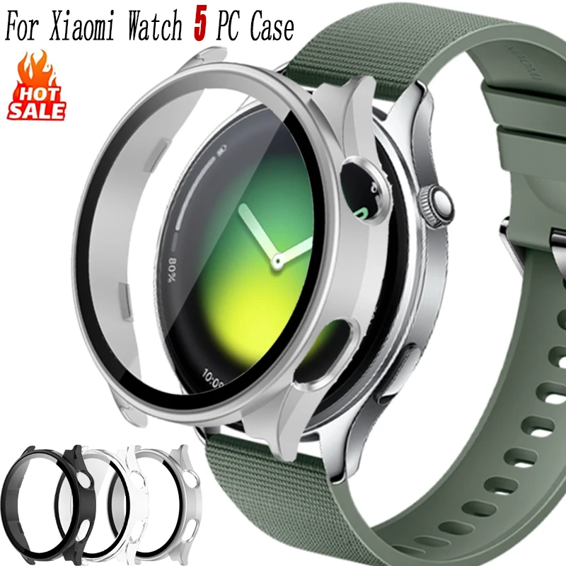 PC Case＋High-definition Glass For Xiaomi Watch 5 integrated shell and membrane Protective Case For Xiaomi Watch 5 Accessories