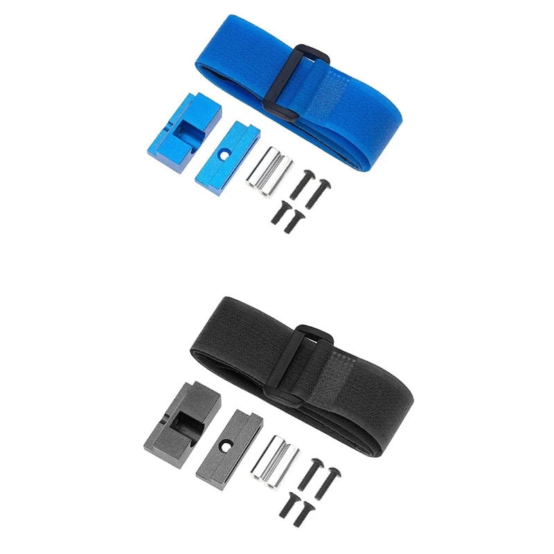 ABJL-Battery Holder Mount Hold Down With Battery Strap For Tamiya TT02 TT02D TT02B 1/10 RC Car Upgrade Parts