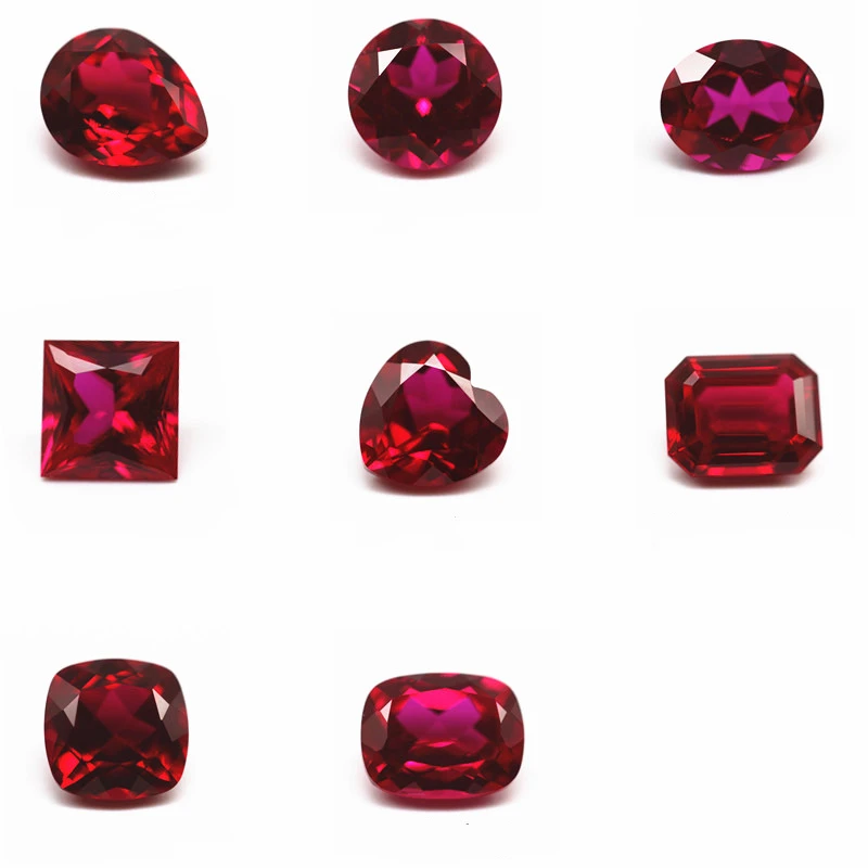 

Starsgem Synthetic Gemstone Loose Red Lab Created Stone Lab Grown Ruby