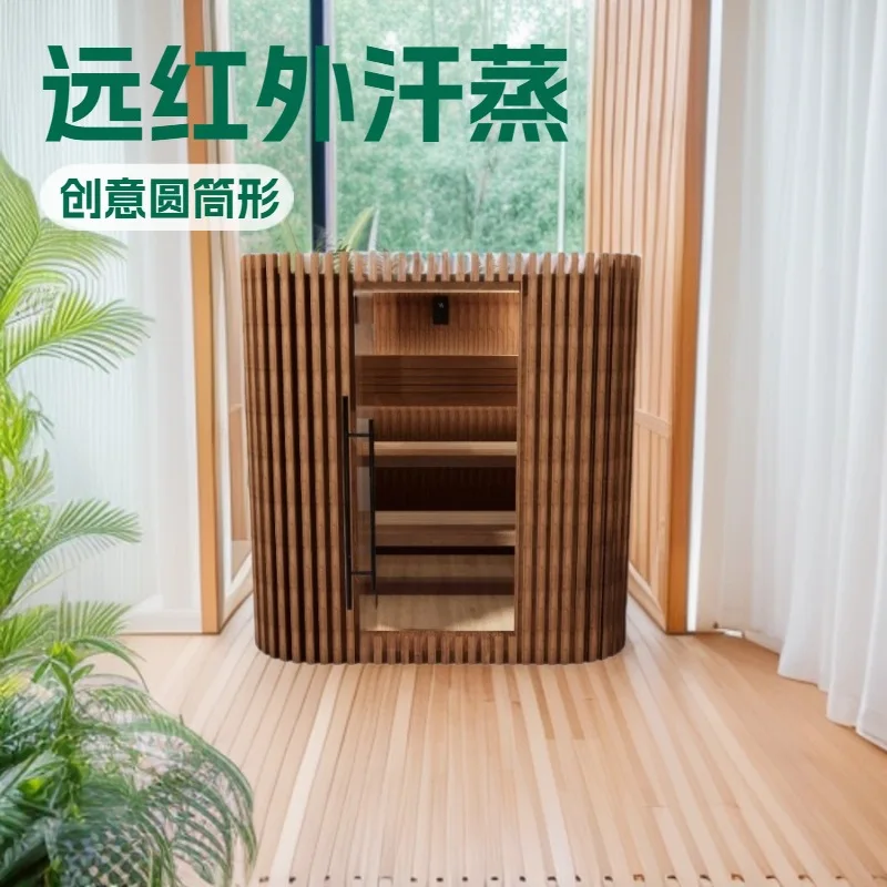 Assembled removable outdoor far-infrared sweat sauna, dry steam room, wooden house