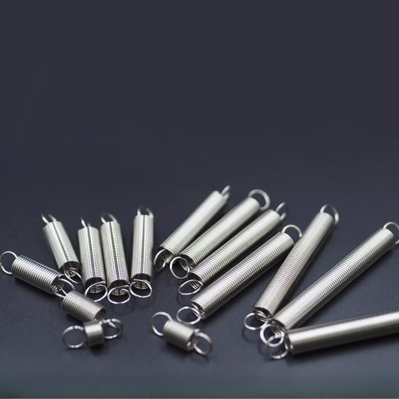 10pcs/Lot 0.2mm 304 stainless steel micro mini  extension spring with O hook, length 5-20mm
