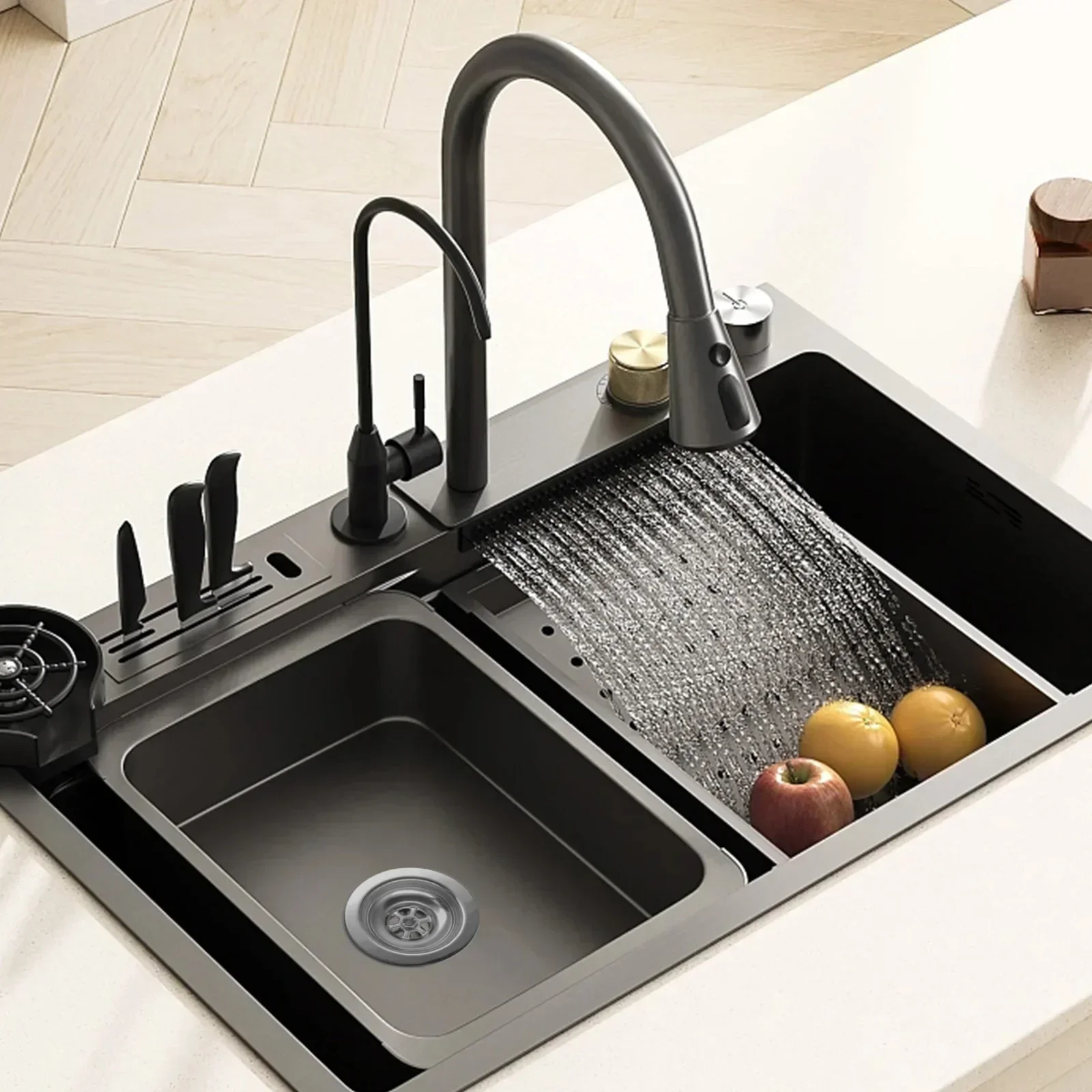 

Фильтр для раковины из нержавеющей стали 114 мм, кухонный, незаменимый для эффективного управления отходов, подходит для отверстий раковины 83 90 мм