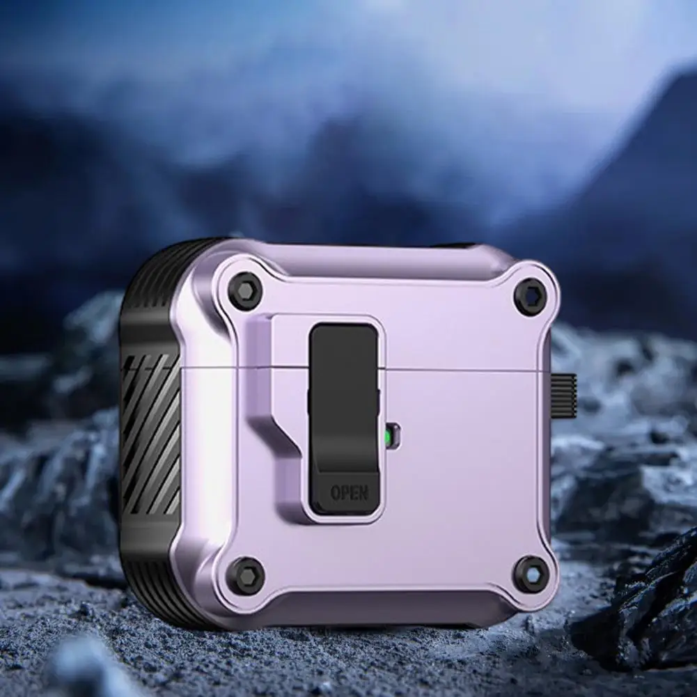 حافظة من مادة البولي يوريثان لأجهزة Airpods Pro حافظات واقية ممتازة لأجهزة Airpods Pro 2nd Gen أقفال آمنة غطاء إخراج تلقائي كامل