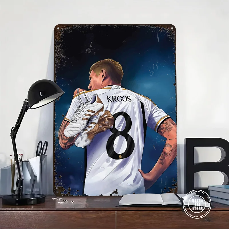 Goodbye Toni Kroos 3D Printed Texture Poster Personalized Wall Art Retro Metal Tin Signs for Gaming Room Decoration Man House