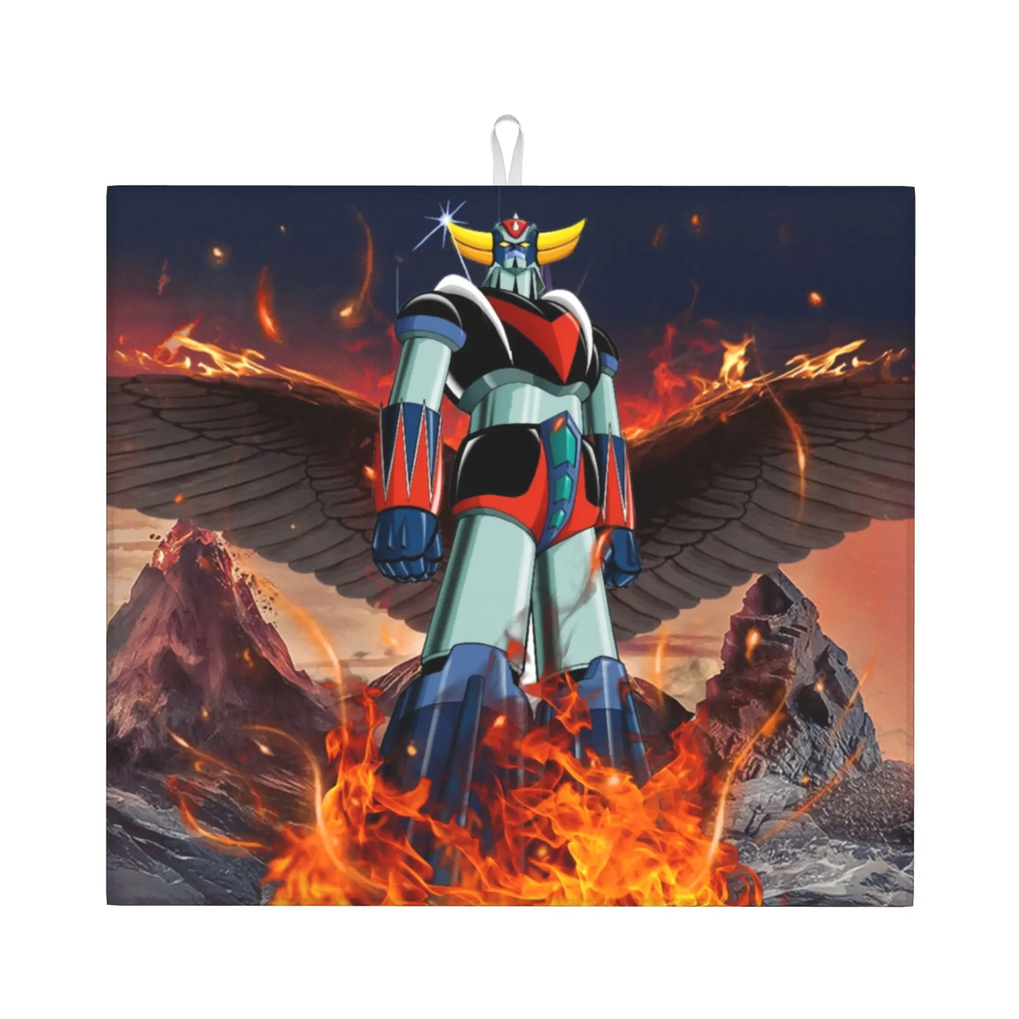 Ufo Robot Grendizer Non Slip Kitchen Counter Protector Mat Barware Tableware Reusable Goldorak Anime Manga Mat For Kitchen