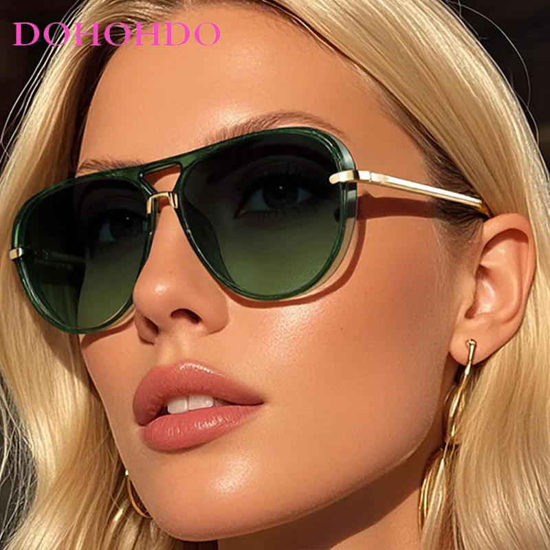 

Classic Vintage Thick Frame Pilot Women Sunglasses Brand Designer Metal Men Sunglass Drive Outdoor Shade Travel Eyewear UV400