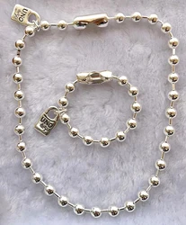 HSC New Stainless steel alloy Silver Color Bead Necklace Can Be Given As A Gift To Women with Free Wholesale Shipping