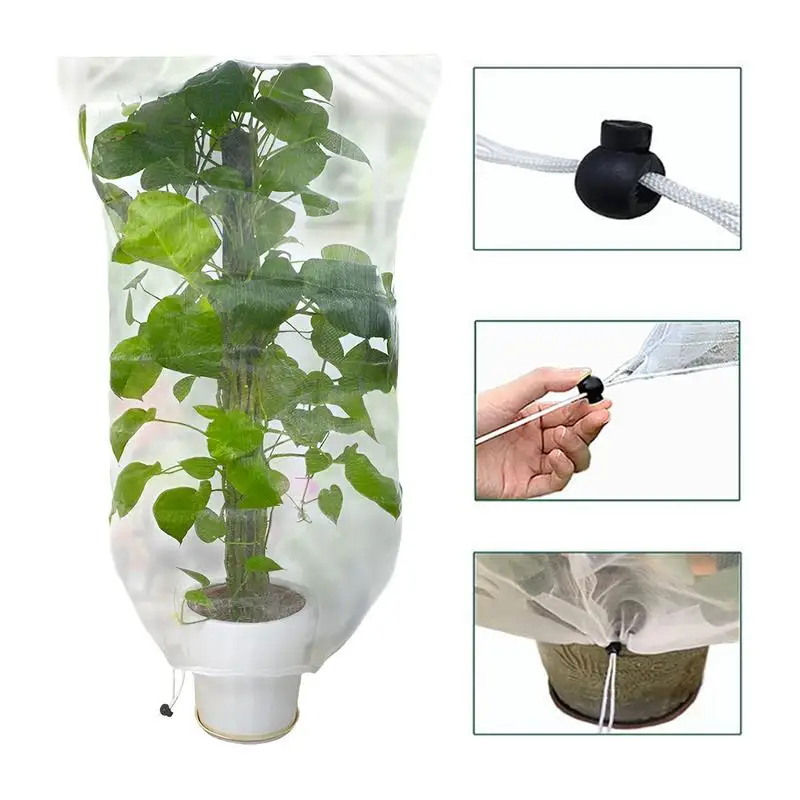 Anti-insect Net With Zipper And Drawstring Blueberry Tomato Cover  Anti-bird Net For Protecting Trees Fruit And Vegetables