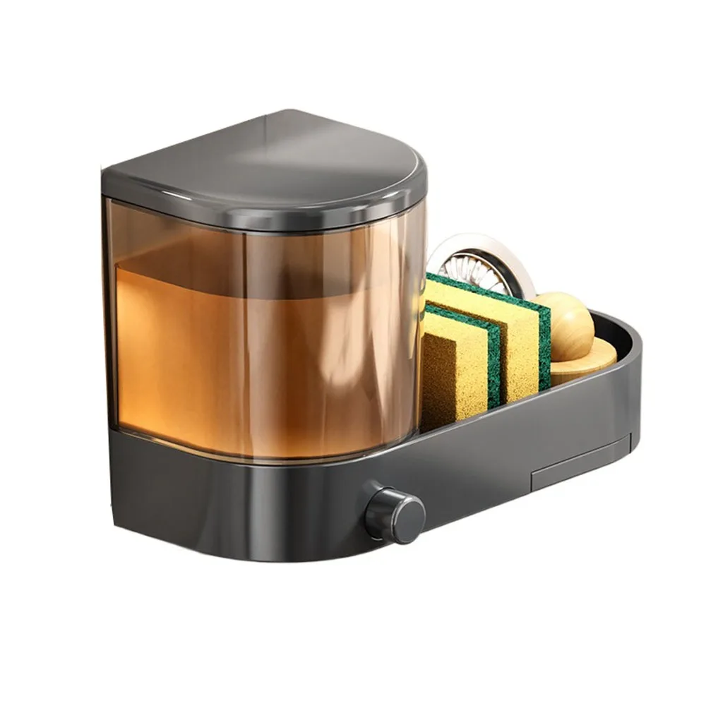 

С сливным лотком, настенный дозатор мыла, большой емкости, ручной пресс, контейнер для дезинфицирующего средства для рук, водонепроницаемый, экономия места