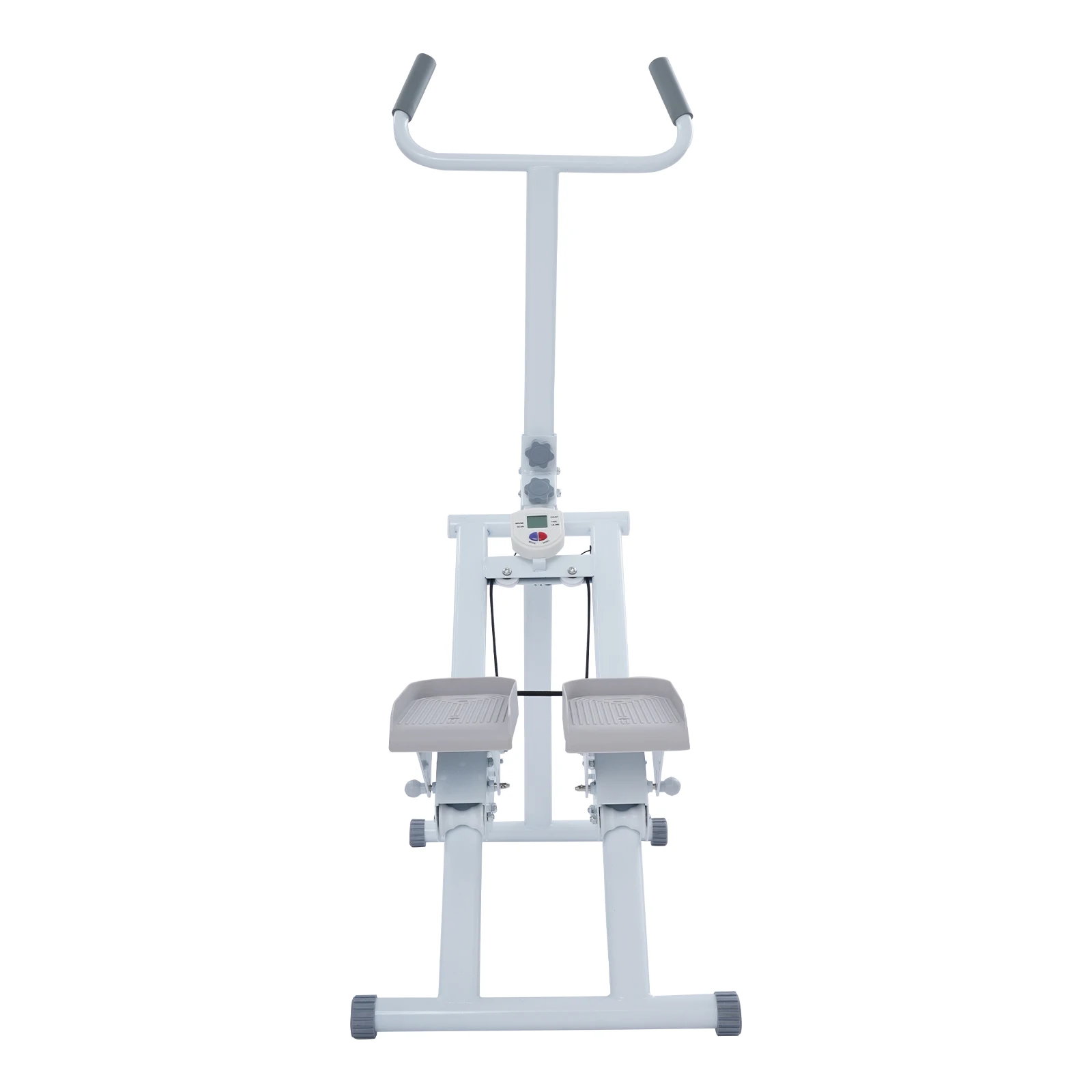 Stair Stepper, Step Machine with Handle, Folding Climber, Low Impact Joint Friendly, Simulates Stair Climbing, 3-Level Adjustable Pedal, Resistance Bands, Digital Display, for Home Gym Cardio Workout