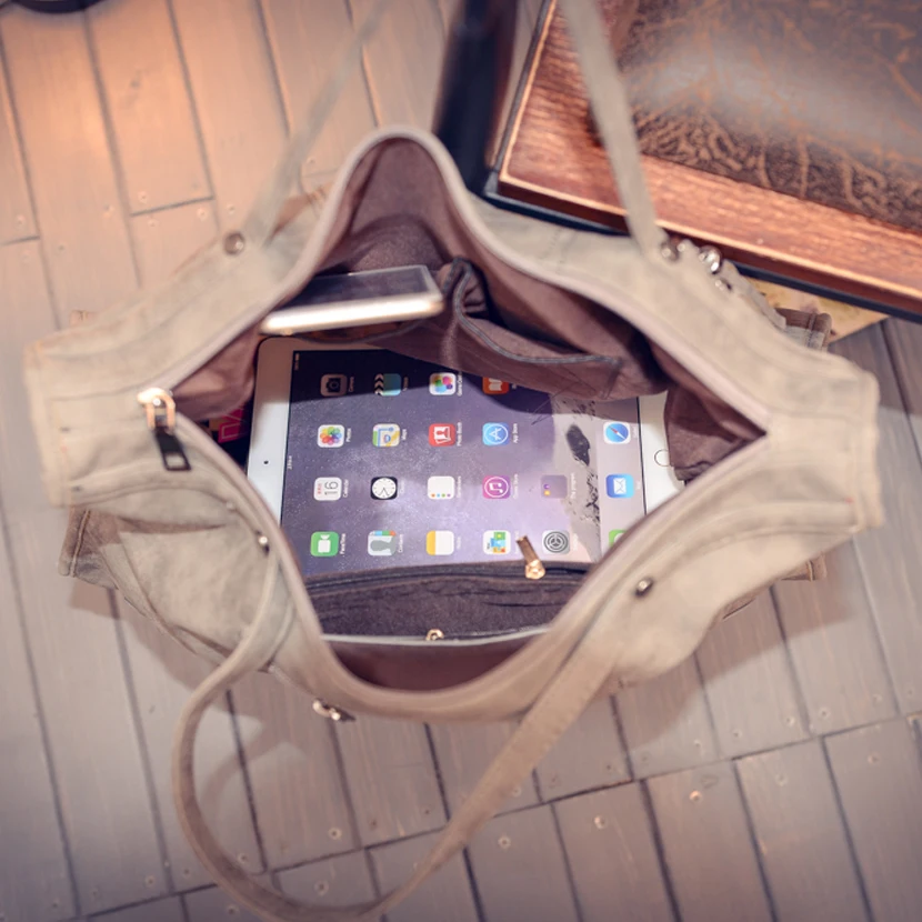 Bolsas de couro nobuck para mulheres, bolsas femininas, bolsa de ombro grande, rebite, alta qualidade, luxo, designer, moda