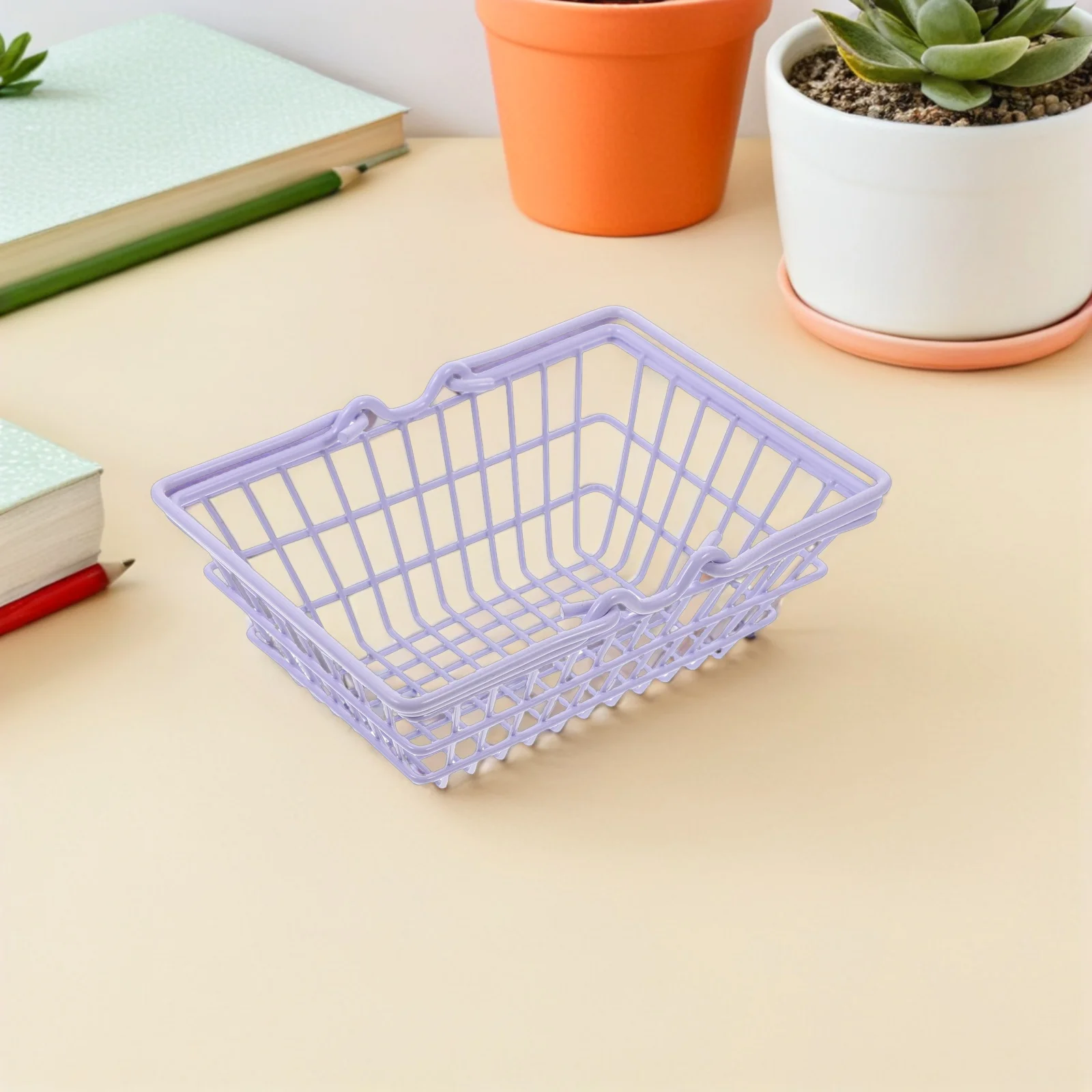 2 pezzi cestino della spesa per bambini mini filo metallico piccolo cestino della spesa contenitore di stoccaggio portatile per giochi di imitazione uso domestico piccolo contenitore organizzatore