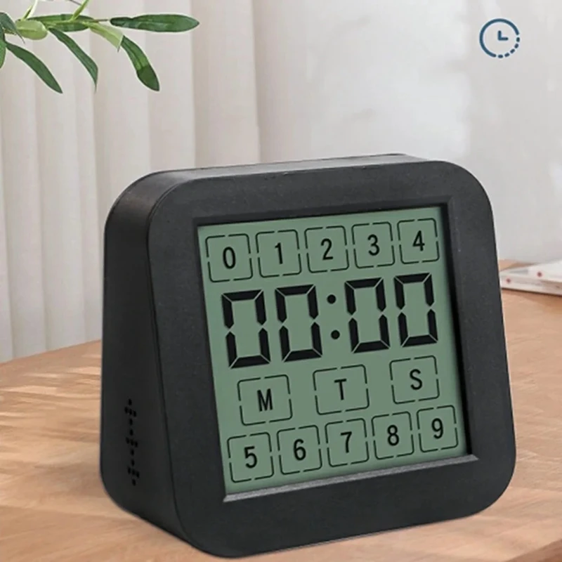 Dual-Screen LCD Digital Display Touching Screen Hygrothermograph Indoor Humidity Temperature Meter Table Clock-A12I