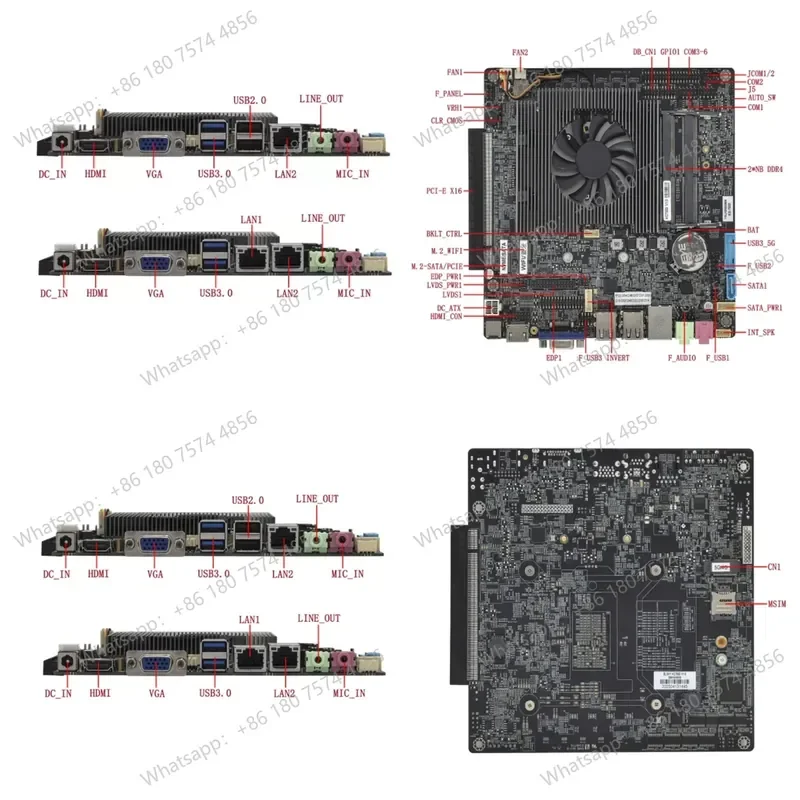for ELSKY Yansheng KC7000 Zhaoxin KX7000 Octa Core Dual Network Industrial Control Motherboard for Industrial Computer Main