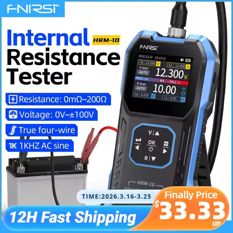 HRM-10 Battery Tester Internal Resistance Tester Fast High Precision 4-Wire 18650 Lithium Battery Car Battery Test Tool