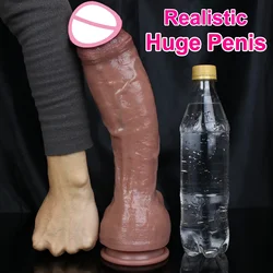 Realistische man dikke enorme dildo zachte anale vaginale masturbators kleine nep-penis volwassenen seksspeeltje voor vrouwen zuignap grote lul