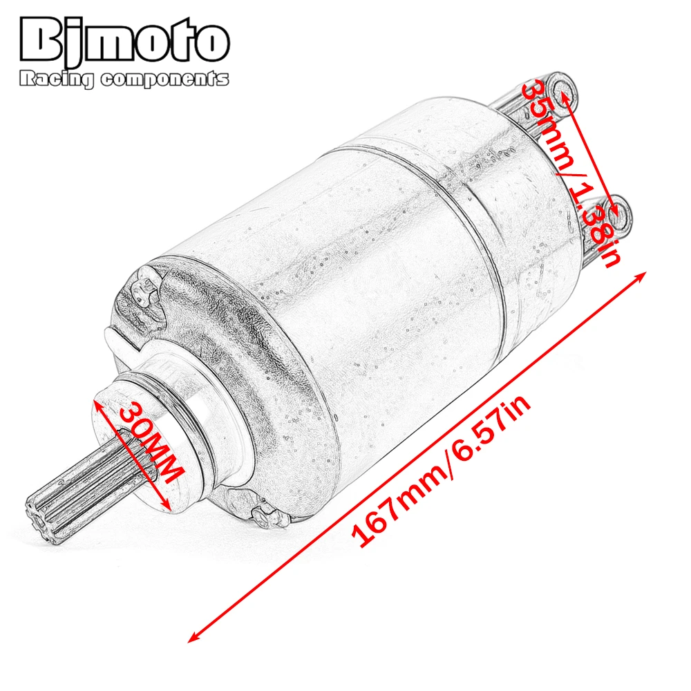 Starter Motor for Suzuki DS250 DS250RL Gixxer 250 GSX250RL V-Strom 250 DL250 DR200SE DR200 DR200S DF125 DF200 DR125E TU125 GN125
