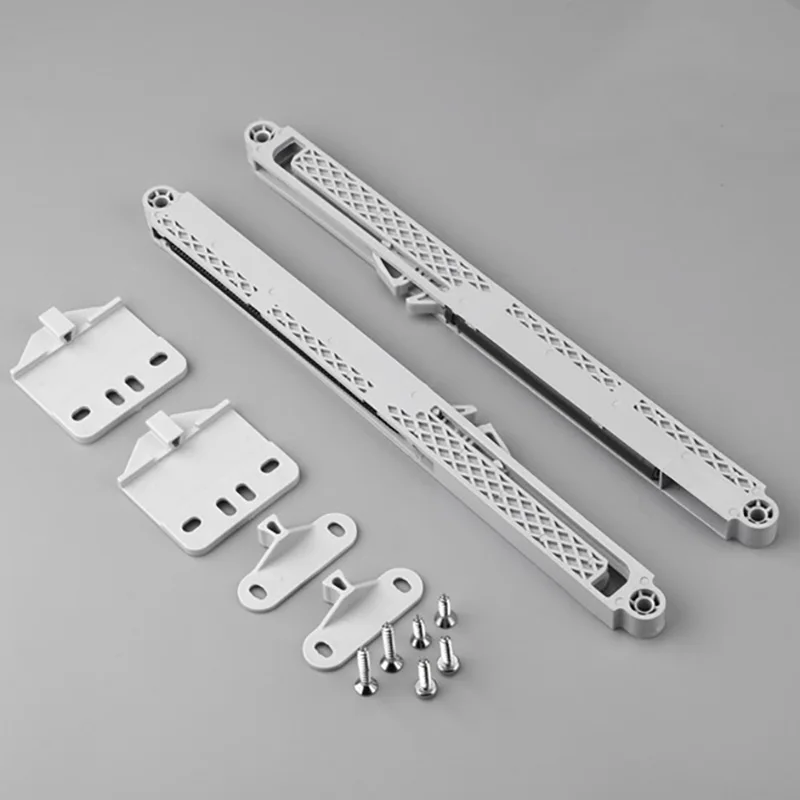 1Pc Drawer Rail Silent Buffer Slide Rail Anti-collision Damper Automatically Closes Side Mounted Guide Rail