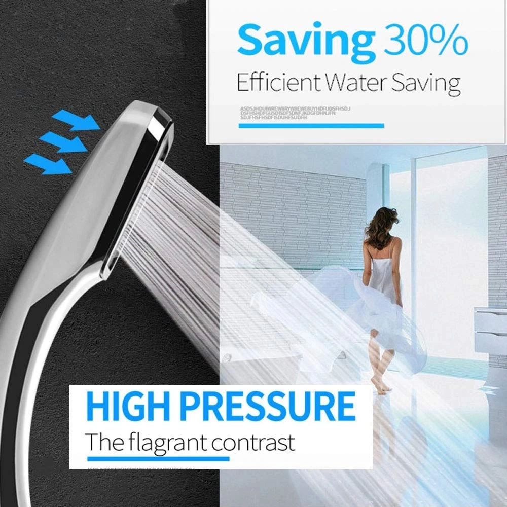 EHEH New Style  300 Holes  High Pressure Shower Head Water Saving  ABS High Pressure Spray Nozzle  Bathroom Accessories