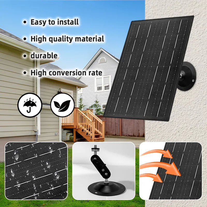 Panel solar omni-in de 10W, adecuado para monitoreo solar, ángulo ajustable