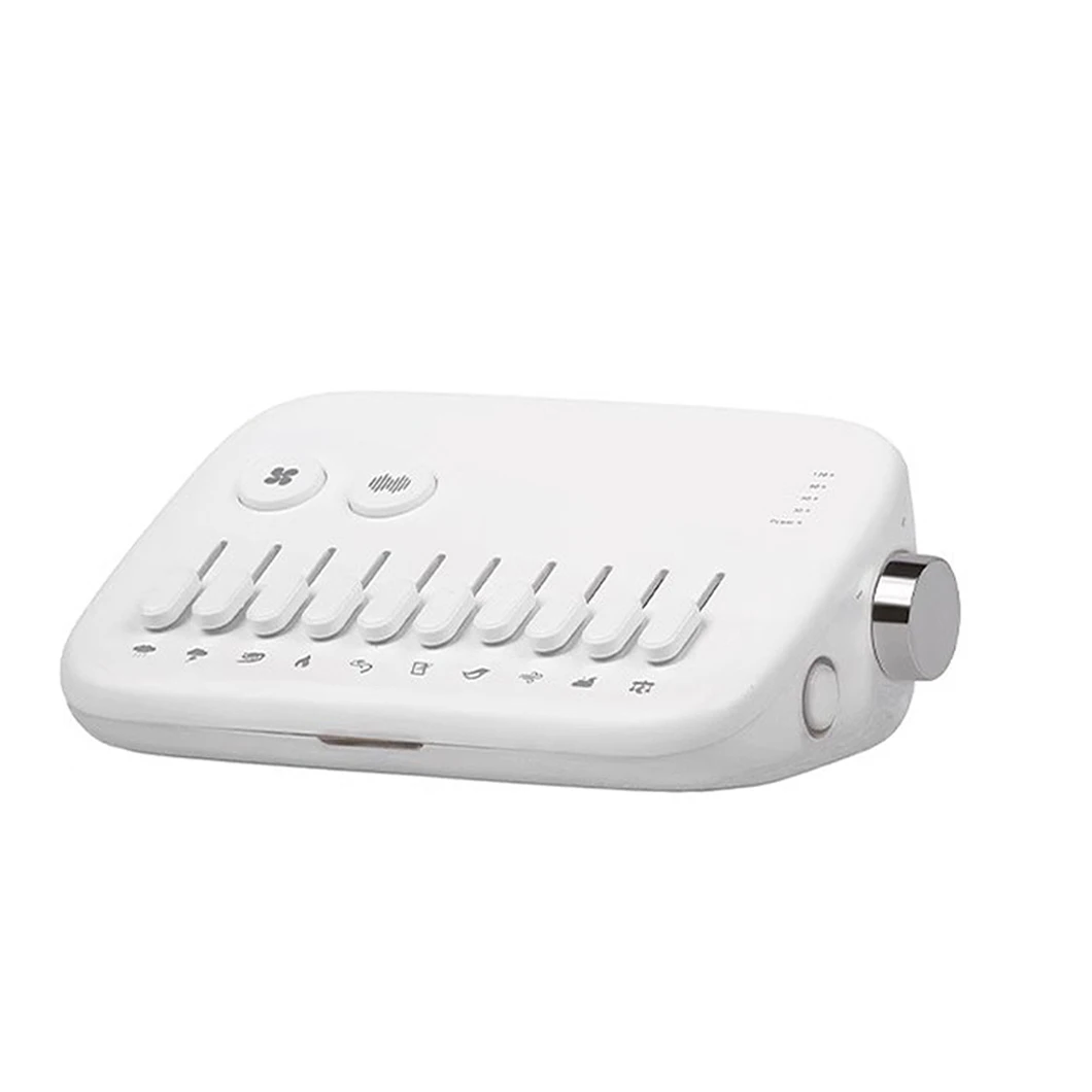 1 Buah Mesin Suara Tidur Mini 10 Suara Alam Menenangkan Mesin Suara Tidur Mini Portabel, Peredam Kebisingan dengan Lampu Pernapasan