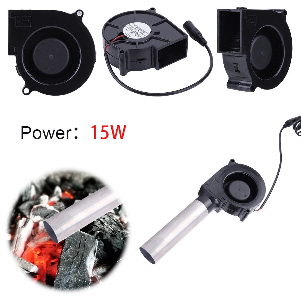 가변 속도 컨트롤러가있는 6000RPM 바베큐 송풍기 DC 12V 공기 송풍기 송풍기 팬 캠핑 스토브 요리 팬용 바베큐 송풍기 팬