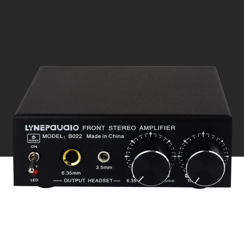 Headphone Speaker Amplifier Preamplifier Stereo Audio Amplifier Volume Enhancer with Volume Adjustment Dual Sound Sources