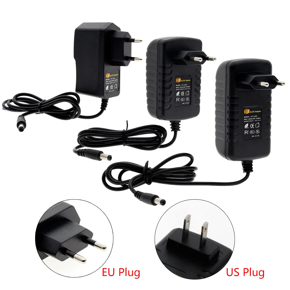 LED Power Adapter AC110V 220V to DC12V 24V Lighting Transformer 1A 2A 3A 5A 6A 8A 10A with EU/US Plug For LED Strip