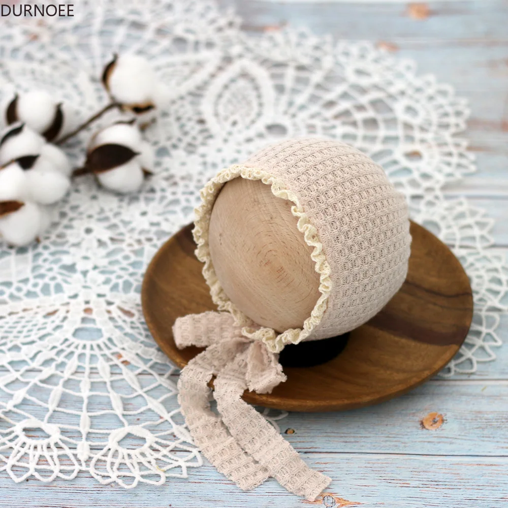 Newborn Bonnet  Lace Hat Newborn Photography Props Accessories Bebe Photo Shoot Caps