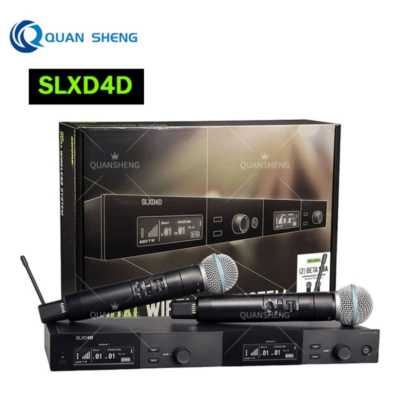 SLXD4D SLXD4 SLX24D Uhf Wireless True Diversity Dynamic Microphone Dual Channel Wireless Microphone System SLXD24D