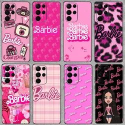 Girl B-Barbie Pink Phone Case For Samsung Galaxy A52 A12 A51 S21 Edge S22ULTRA S23 S20LITE Plus Ultra Black Cover