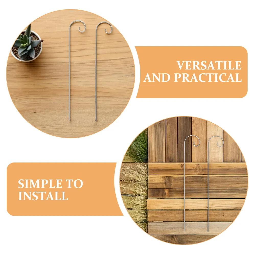 20Pcs Metal Shepherd Hooks Outdoor Garden Stakes Weather Resistant for Hanging Plant Markers Yard Decorations Shepherd Stick