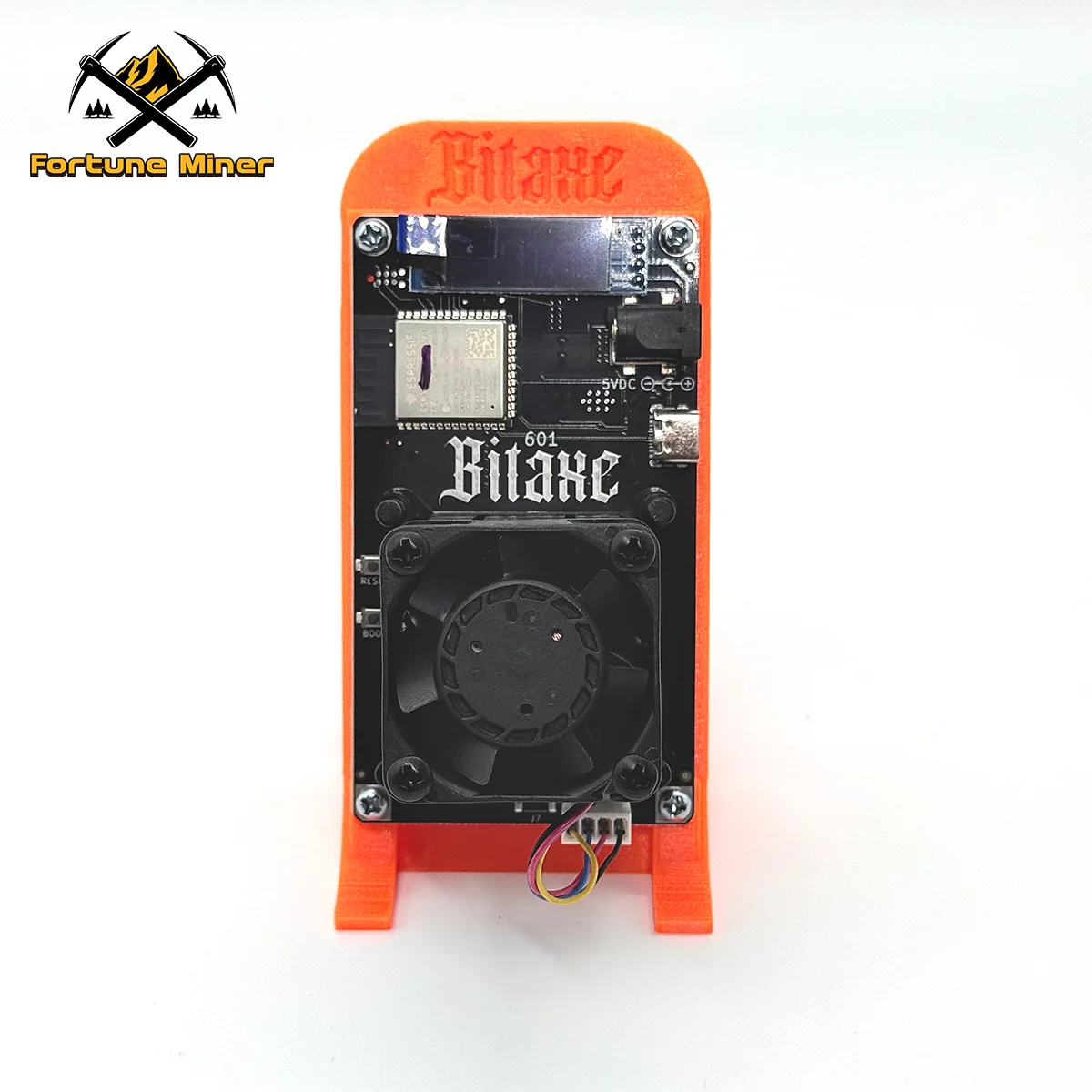 Bitaxe Gamma 601 Lucky Miner 1,2TH/s 18W Asic Chip Solo Miner Mesin Penambangan Bitcoin Miner dengan UK US AU BR EU Plug Power Orange