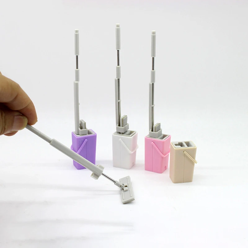 1Pcs 1:12 Dollhouse Miniature Mop Mini Cleaning Tool Furniture Decor Toy Kids Pretend Play Toys Doll House Accessories