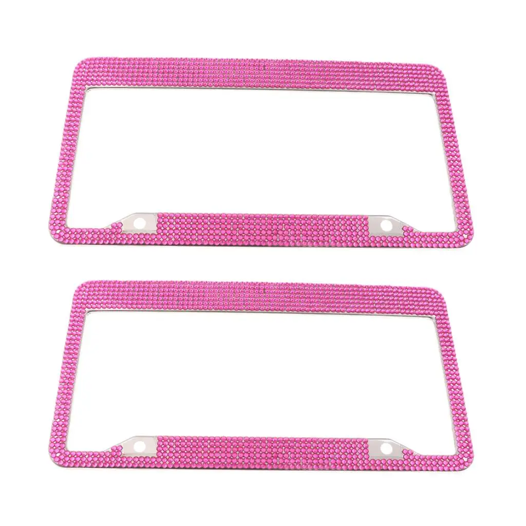 Pack of 2 Replacement License Plate Rhinestone 12 inch X 6 inch