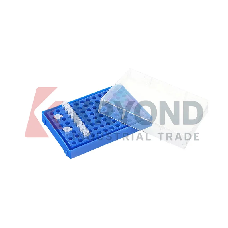 0.2mL PCR Tube Box 96 Wells Multi Color Thick Plastic Holder Lid Heat Resistant 10pcs Pack Laboratory Storage Rack Container Set