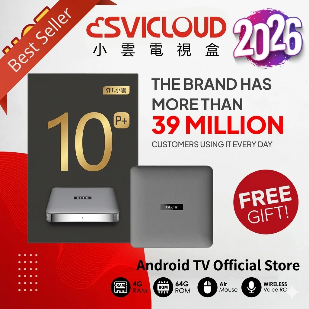

SVICLOUD 10P Plus Global version android tv boxes with free item – compatible with UK CA Japan USA Korea