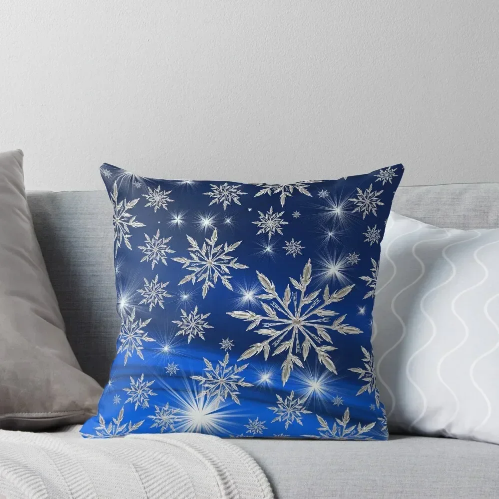 Snowflakes Throw Throw Pillow Pillow Cover Sofa Cushion Cover Luxury Sofa Cushions Custom Cushion pillow