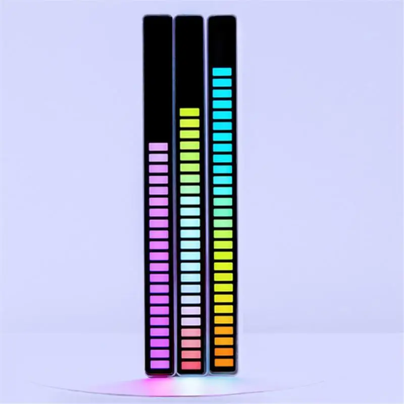 2/5PCS Voice-Activated Rhythm Light Wireless Voice-Activated Pickup Light Built-in Mic Colorful Lights 32 Bit Music Level