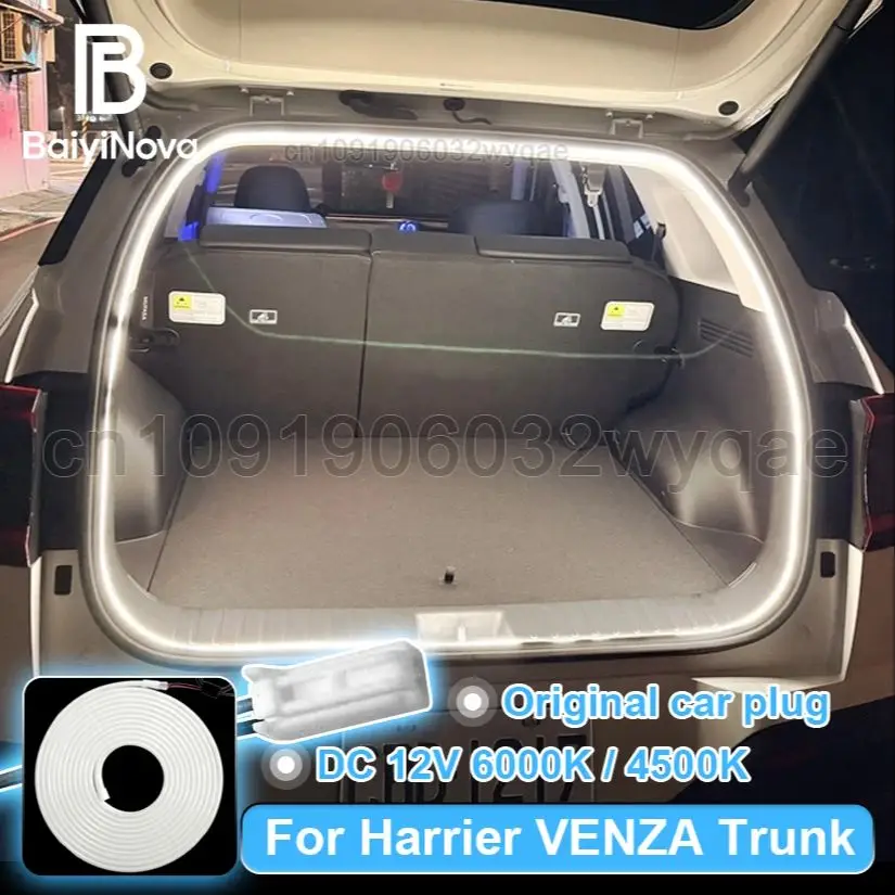Customized For Toyota Harrier VENZA Car LED Trunk Light Flexible Atmosphere Light Tail Box Light Interior Decor Accessories
