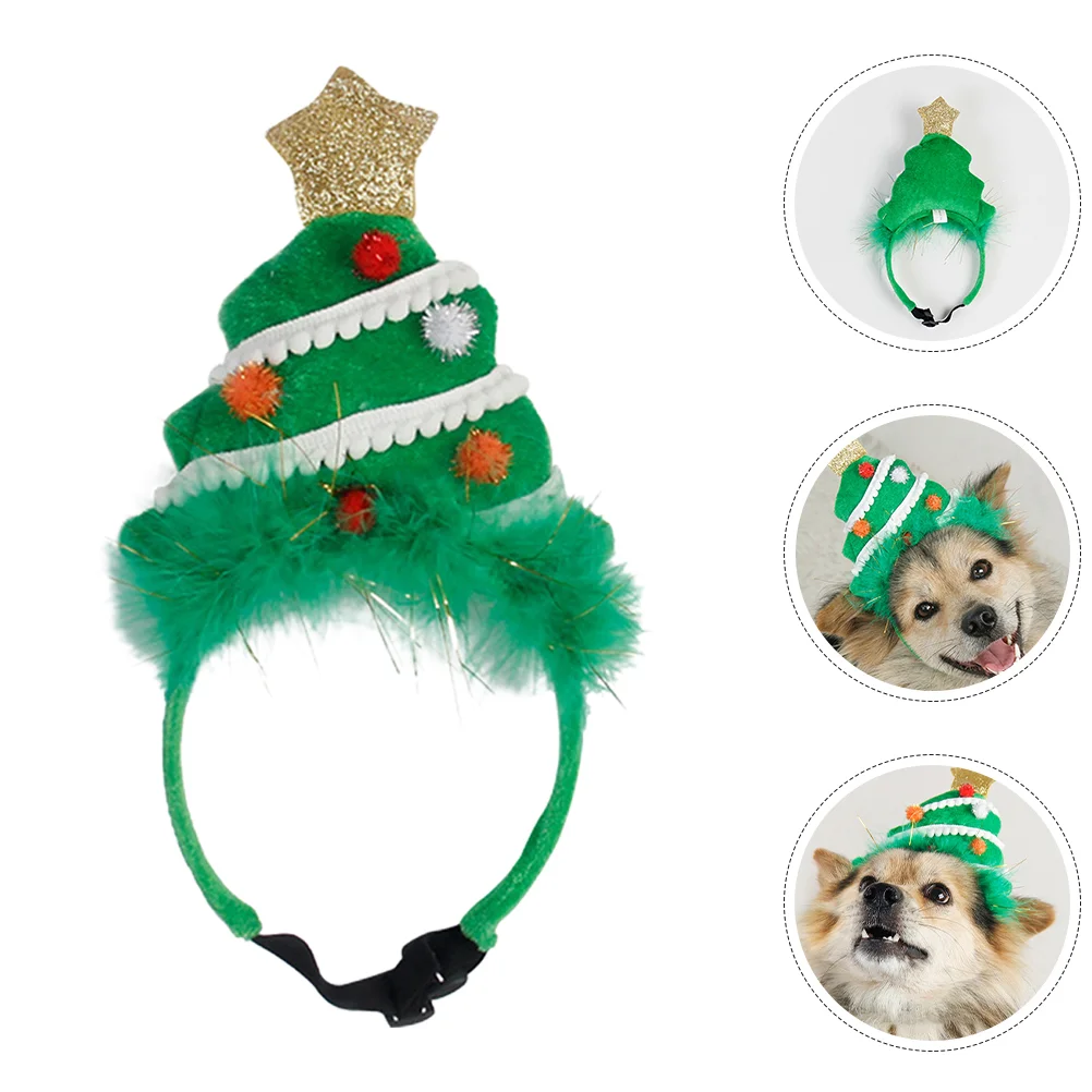 Cerceau de cheveux de chien de Noël, coiffure d'arbre de Noël, bande de sauna pour animaux de compagnie, accessoire de costume pour enfant