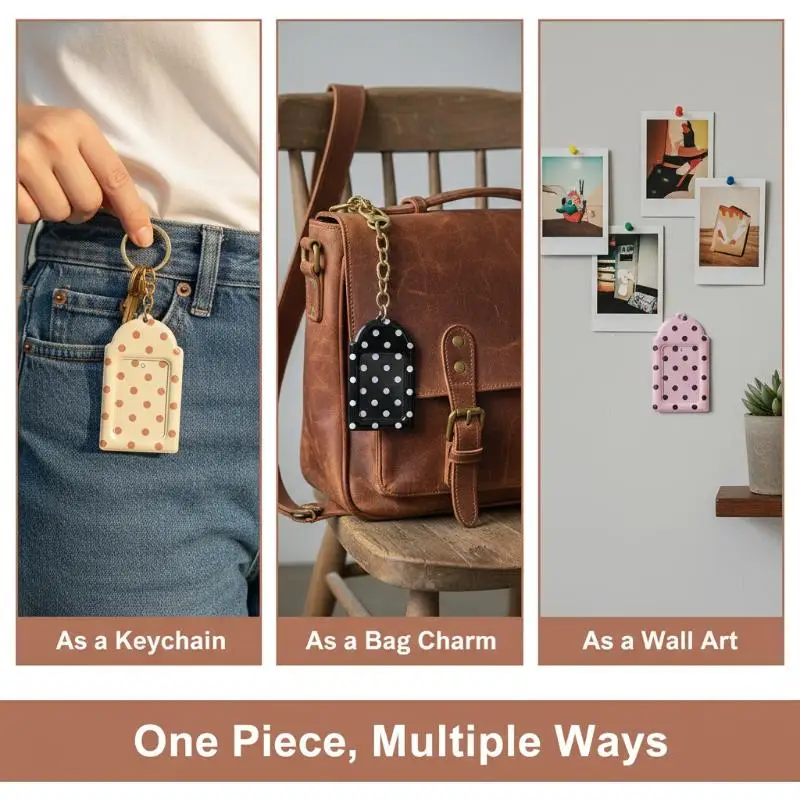 Dot Idol Card Sleeve 3 Inch Clear Photocard Holder Dustproof Kpop Card Organizer Backpack Pendant for Student Use