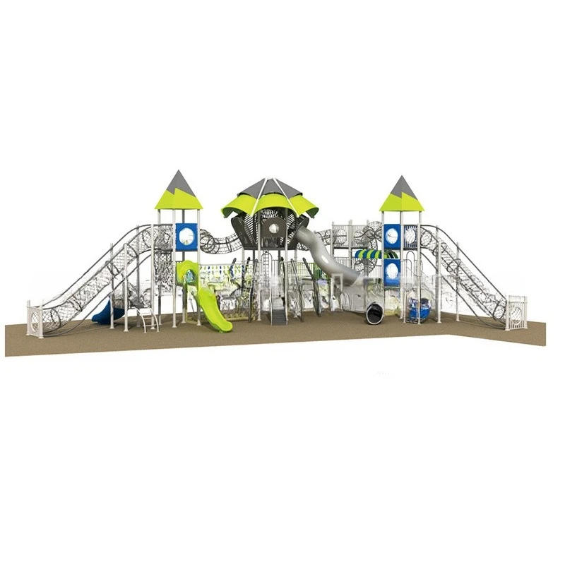 Plastic slide, outdoor wooden slide, children's combination kindergarten slide