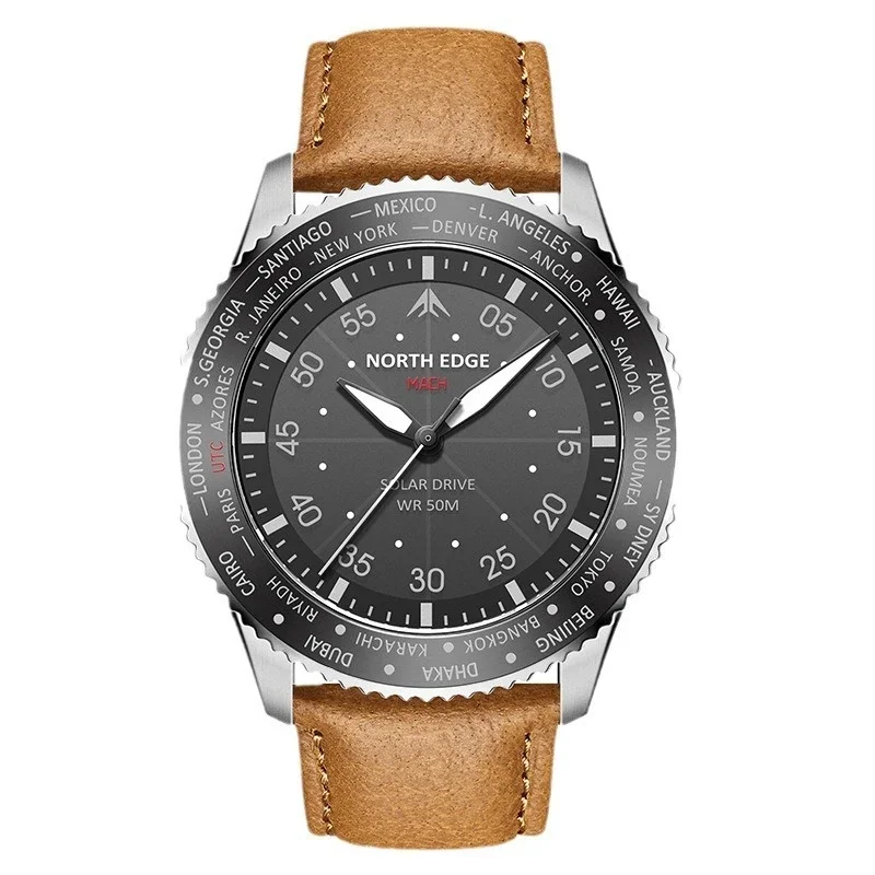 

Outdoor sports electronic watch, pointer solar rechargeable quartz watch, luminous waterproof long battery